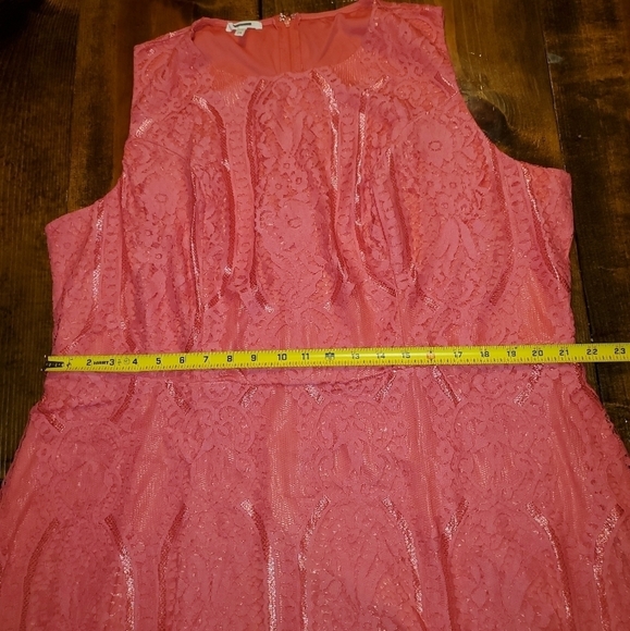 Maurices coral sleeveless lace dress Size 24 NEW - Picture 9 of 15